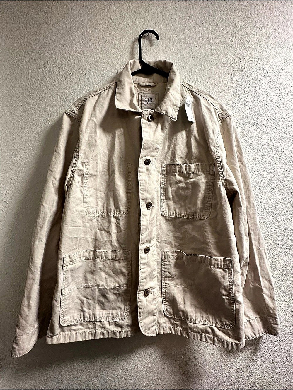 NWT Gap Chore Jacket Cotton Cream Size Medium